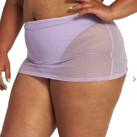 Never worn 1x Rave/festival lavender/purple mesh long sleeve with skirt set - Picture 9 of 9